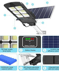 Heavy Duty Solar Security Flood Lights With Hella Bright Motion Sensor And Rock Solid Dusk To Dawn Operation IP66 Weatherproof wall mount and solar panel features.