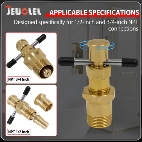 Olive Puller Tool For Brass Pipes Pro Grade Heavy Duty Pipe Olive Remover For NPT One Half And Three Quarter Inch Fittings