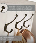 Built Tough Heavy Duty Coat And Hat Wall Hooks Double Mount Hangers Matte Nickel Finish 35 Lb Capacity wall mounted with bags hanging