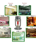 Single Unit Half Inch Dn15 Brass Pendent Fire Sprinkler Head Heavy Duty Fire Suppression Gear showcased in various environments.