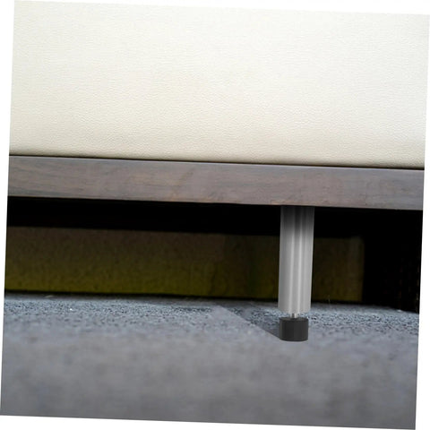 Adjustable Rubber Furniture Isolator leveling a table and protecting floor, part of Anti Slip Vibration Control and Silent Mounts 4 Pack