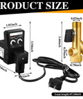 Two Sets Air Compressor Electronic Drain Valve Kit With Braided Steel Hose And Brass Fittings One Quarter Inch NPT 110V System