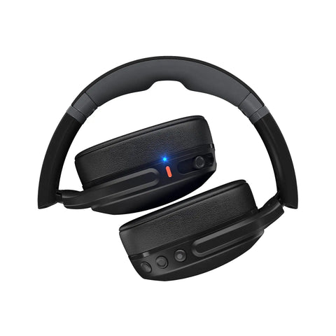 Flat-folded Crusher Evo Wireless Bluetooth Headphones With Dope Multi Sensory Bass, Noise Isolating Over Ear Fit, True Black.
