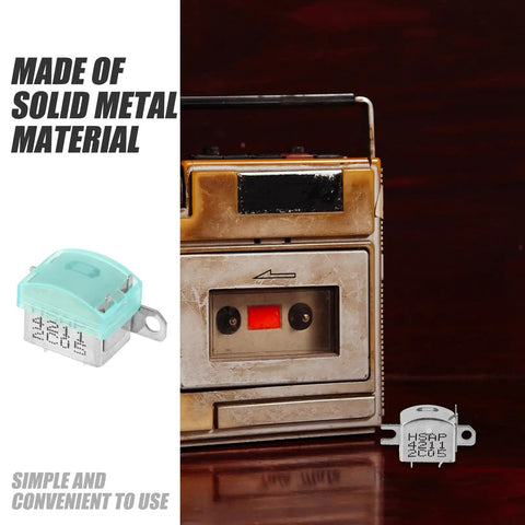 2 Pack Metal Stereo Cassette Deck Head Replacement Dual Channel With Integrated Support Frame And Button Components For Old School Vintage Tape Decks Easy Install And High Fidelity Sound, solid metal cassette head