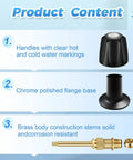 3 Piece Matte Black Tub And Shower Knob Replacement Kit For Verve And Windsor Faucet Handles with product components shown