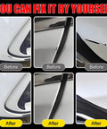 Before and after scratch repair using BMW Alpine White 300 Dope Touch Up Paint Kit With 2 In 1 Scratch Remover Pen