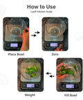 Steps to use Chef Grade Precision Digital Food Scale With 0.01 Oz And 1 G Readout Waterproof Kitchen Scale for meal prep.