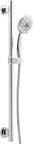 Versa 30 Inch Slide Bar Assembly With 5 Function Florin Handshower 2 GPM Chrome Brushed Nickel Finish on wall