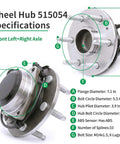 Front Wheel Hub Bearing Assembly 515054 specs for Chevy Silverado 1500 2WD, Suburban 1500 2WD, Tahoe 2WD, GMC Savana 1500 2WD