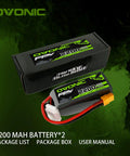 Beefy 4S LiPo Battery 2200mAh 14.8V 35C With XT60 Connector box and battery against green background