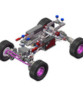 GR5 Titanium LCG Chassis Kit Frame Rail Upgrade For Redcat Ascent 18 1/18 Scale RC Rock Crawler, side view