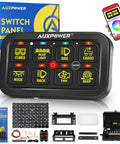 8 Gang Bluetooth App Controlled Switch Panel For 12V-24V Accessories Waterproof Car Boat Truck RV Power Relay System