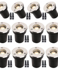 12 Pack 1W COB LED Low Voltage Landscape Ground Lights With Wire Connectors Outdoor In Ground Well Lights Waterproof For Garden, Yard, Driveway, And Deck, Bright 100 Lumens Per Light, Durable Outdoor Lighting Solution