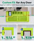 Door Latch Mortise Template Kit With Non Marking Clamp And Precision Depth Gauge Router Jig for 1-3/8 and 1-3/4 inch doors setup view.