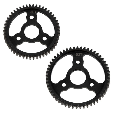 Beefed Up Heavy Duty CNC Machined 32P M0.8 Hardened Steel Gear Set with 50T and 53T spurs for RC Cars TRX4 Slash 4x4