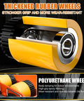 Thickened rubber wheels for Heavy Duty Electric Machine Moving Sled With Smart Remote Control And 360 Degree Turntable, ideal for industrial settings.