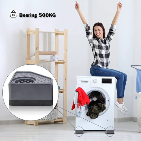 Anti Vibration Pads For Washing Machines And Dryers, Non Slip Foot Pads With Shock Absorbing And Noise Reducing Mat, shown under washer