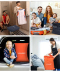 Two Pack Travel Laundry Bags Wet Dry Bag With Zipper Water Resistant Nylon Odor Proof Pouch with family packing suitcase