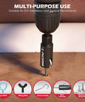 Five Piece Wing Nut Driver Set With Magnetic Aluminum Storage Rail Includes 10mm 12mm 14mm 16mm 18mm Metric Sizes And Quarter Inch Hex Shank Bits A Handy Pro Grade Kit in use with drill