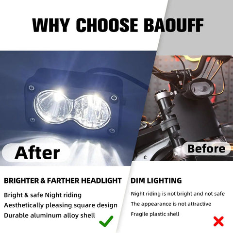 Electric Dirt Bike Headlight With Control Switch Light Bar Kit For Surron Light Bee X And S Light Bee S Talaria Sting R MX4 X260 White Lighting Durable Aluminum Housing With Heat Dissipation For Off Road Use