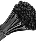 8 Inch Heavy Duty Zip Ties 200 Pack Black Nylon Cable Ties With 50 Lbs Strength Industrial Grade Wire Wraps For Garage And Workshop