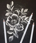 White Charcoal Pencils Set, 6 Pcs For Bold Highlights On Dark Paper, Smooth And Blendable For Sketching, Shading, Details, And Lettering