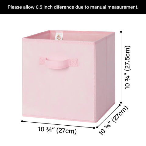 Pink Fabric Storage Bins 6 Pack 11 Inch Cube Organizers Closet Shelf Inserts Non Woven Toy Holder Room Decor That Slaps Lowkey Dope And Makes Cleaning Up A Total Breeze For Bedroom Or Nursery