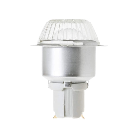 Side view of Oven Lamp Housing Assembly For GE Ovens OEM Replacement Part WB08T10002 showing durable build and light fixture.