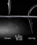 Zero Fuss Drop Shot Hooks And Pre Tied Spin Shot Rigs For Bass Fishing High Carbon Steel Build With Razor Sharp Barbs That Turn Catch On Easy 25 Piece Kit Ready To Run Straight Out Of The Box comparison of hook sharpness.