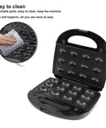 Beat The Morning Rush With This 10 In 1 Breakfast Maker easy to clean nonstick plates with cool touch handle, US Plug 110V