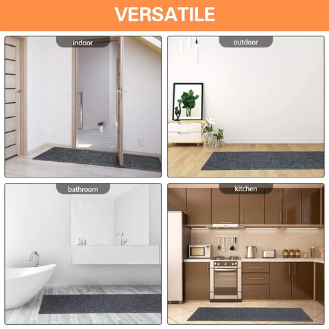 Cut To Fit Waterproof Door Mat Roll With Rubber Lining For Indoor Outdoor Use In Wet Weather Great For Entryway Kitchen Bathroom Garage DIY Projects 24 By 197 Inches Gray in various settings
