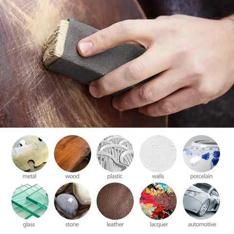 Hand using 320 Grit Sandpaper Pro Grade 9 By 11 Inches Pack Of 30 Sheets Silicon Carbide for sanding wood surface
