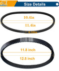Starter Generator Belt And Clutch Drive Belt Kit size details for EZGO TXT Medalist Golf Cart 1994-2013 Robin Engine
