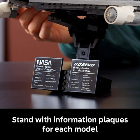 Shuttle Carrier Aircraft Building Set For Adults Ages 18 Plus Dope Boeing 747 And NASA Space Shuttle Enterprise display plaques