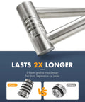 Close-up of a Built Tough Pot Filler Faucet for Modern Kitchens featuring a brushed nickel finish and leak-proof sealing design.
