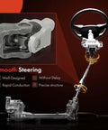 A-Premium upper steering shaft for GM vehicles; diagonal view showing silver shaft, steering wheel, and universal joint.