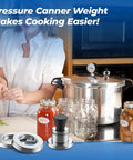 3-Piece Pressure Regulator With 5-Pound Weight Rings For Canning, Delivers 15 PSI, Fits Presto Pressure Canner Models