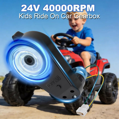 Two Pack 24V RS555 40000RPM High Speed Ride On Motor With Gearbox in use with kids electric car