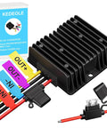 36V To 12V DC-DC Converter For Golf Carts, Beefy 20A 240W Step Down Voltage Reducer With Fuse, Waterproof Outdoor Rated