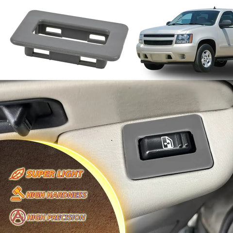 2 Pack Rear Window Switch Trim Replacement for Escalade Avalanche Silverado Tahoe Sierra and Yukon 2000 to 2002 Gray No Window Switch Included Easy Fit Durable Plastic Cover Keeps Interior Looking Clean