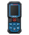 Super Handy 165 Foot Blaze Laser Distance Measure With Backlit Color Display shown front view with buttons visible