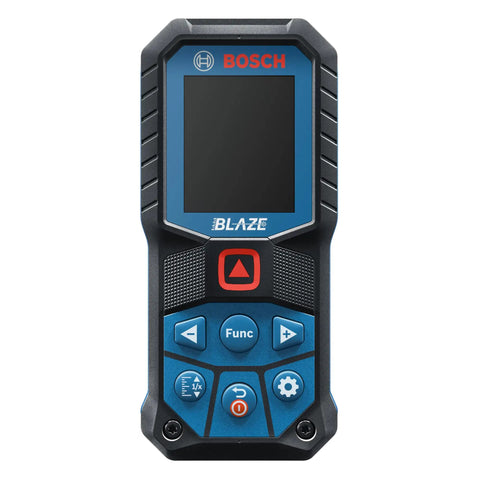 Super Handy 165 Foot Blaze Laser Distance Measure With Backlit Color Display shown front view with buttons visible