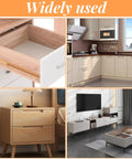 Image showcasing No Fuss Straight Up Smooth Heavy Duty 16 Inch Wood Drawer Slides Premium Beech Hardwood in various furniture settings.
