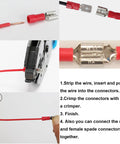 Step-by-step use of 300Pcs 18 Types Crimp Connector Kit With Ring Spade Fork And Butt Terminals 6.3mm Quick Disconnect Terminals