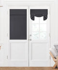 Blackout Door Curtain Panel For Front Door And Small Windows, Thermal Insulated Privacy And Light Blocking, One 26x40 Inch Panel In Dark Grey