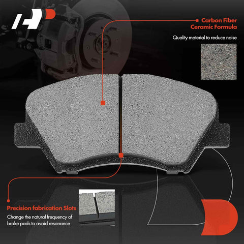 Beef Up Braking With 11.02 Inch Front Vented Disc Brake Rotors And Ceramic Pads Kit For Hyundai Elantra with carbon fiber formula pad
