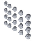 Heavy Duty Three Quarter Inch Conduit Squeeze Connector Fitting Rock Solid Zinc Alloy Metal wire harnesses, 20-pack.