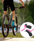 Kids Bike Brake Levers Set For 2cm Handlebar Diameter with easy reach brakes shown in pink for mountain and folding bikes.
