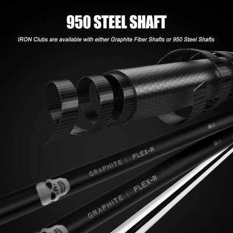 Graphite and steel shafts comparison for 7 Iron Golf Club For Men Right Handed With Graphite Shaft, Forgiving Cavity Back Iron.