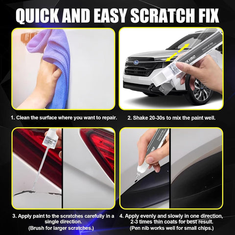 Subaru Ice Silver Metallic Touch Up Paint Kit 2 In 1 With Pen Tip And Brush For Quick Scratch Repair Color Matched Car Paint Repair Tool Easy Fix That Seals Rust In Use